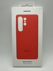 Samsung Galaxy S25 Ultra Silicone Case, Red - Photo 1 sur 2
