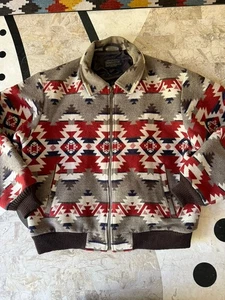 EUC Pendleton Navajo Print Mountain Majesty Wool bomber Style Jacket Men's XL - Picture 1 of 9