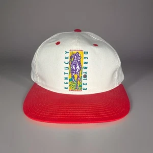 VTG 1997 Kentucky Derby 123 Red/ White Adjustable Baseball Cap - Picture 1 of 6