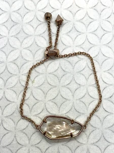 Kendra Scott Cambel Bracelet Suspended Brown Mother of Pearl Rose Gold Tone B - Picture 1 of 10