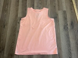 Athleta Tank Top, Women's Size XL, Orange, Sleeveless, Ruffle, Back Cut Out - Picture 1 of 10
