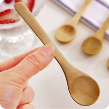 5Pcs Small Bamboo Wooden Spoons Dessert Ice Cream Honey Kids Baby Spoon Gift Set