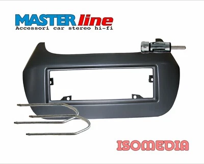 MASCHERINA AUTORADIO UN DIN FIAT FIORINO DAL 2008 A 2016. CHIAVETTE  E SPINOTTO - Immagine 1 di 4