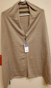 Alashan Hawaii Kleid Kaschmir Baumwolle Drapiert Neutral Topper Neu Schal Poncho  - Bild 1 von 6