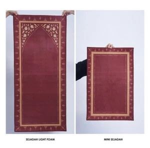 Muslim Islamic Prayer Mat Mussallah Rug (120cm x 80cm) Sejadah Non Slip - Picture 1 of 2