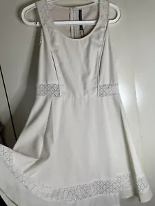 Walter Baker W118 NWT Medium Cream Leah Dress Sleeveless Fit Flare Party Hot - Picture 1 of 10