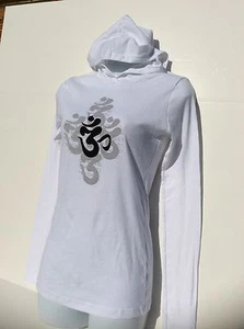 NUOVO American Apparel yoga sanscrito OM AUM giacca con cappuccio - Foto 1 di 2