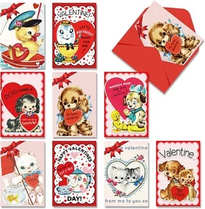 27 Pcs Vintage Valentine'S Cards Animal Valentine'S Day Greeting Cards Colorful - Picture 1 of 7
