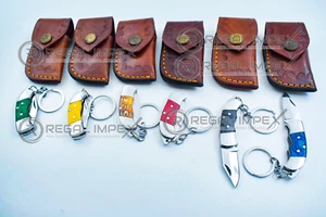 LOTE DE 5 CUCHILLOS PLEGABLES PERSONALIZADOS HECHOS A MANO de acero al carbono EDC para él - Imagen 1 de 6
