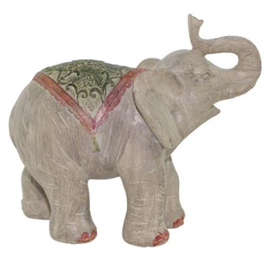 5.5" Elephant Imitation Stone Figurine Gray Luck Wealth Feng Shui Art Home Decor - Picture 1 of 3