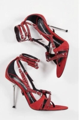 Alexander Wang Kiely Leather Cowhide Snake Heels. Size 8. New. Retail- $900 - Image 1 of 4