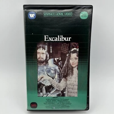 Excalibur VHS 1981 Clamshell Warner Orion OG 1st John Boorman Sticker NOS! MINT - Image 1 of 4