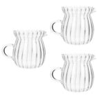 3 Pack Glass Milk Ceramic Espresso Cups Coffe Syrup Multifunction