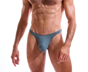 N2N Bodywear Men's Micro Modal Thong Underwear Size L Blue - NWT - Picture 1 of 3