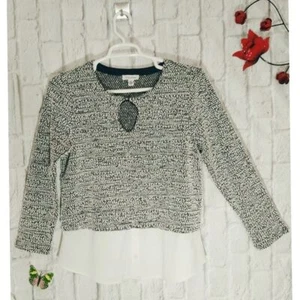 Top pulóver en capas tejido manchado Calvin Klein - Imagen 1 de 4