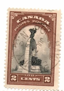 Canada, 1939, War Memorial in Ottawa, 2c, Scott# 247, used stamp - Picture 1 of 1