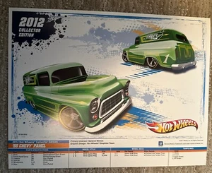 2012 Hot Wheels '55 Chevy Panel 1955 Truck Collector Card Edition 11x8.5" Poster - Bild 1 von 4