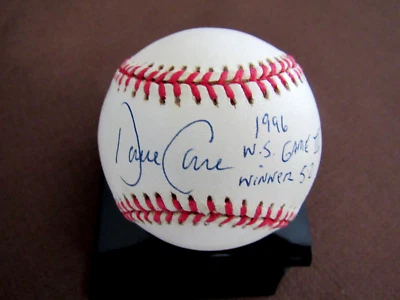 DAVID CONE 1996 W.S GAME III WINNER 5-2 YANKEES SIGNED AUTO VTG OAL BASEBALL JSA - Image 1 of 4