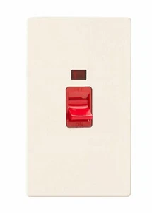 Interruptor de cocina vertical doble placa doble vertical Varilight XDY45NS.PD sin tornillos cebado 45A - Imagen 1 de 1