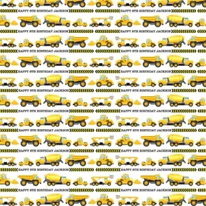 CARTA DA IMBALLAGGIO JCB PERSONALIZZATA COSTRUZIONE CAMION ESCAVATORE REGALO - Foto 1 di 1