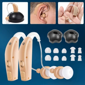 High-Power Digital Hearing Aid Severe Loss Rechargeable Invisible BTE Ear Aids - Picture 1 of 20