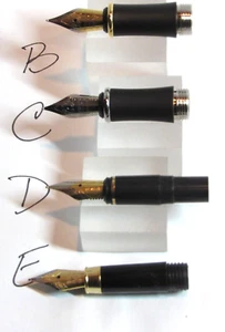 FOUNTAIN PEN NIB (M) ASSEMBLY-Variety Set of 4 - Picture 1 of 2
