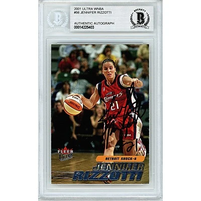 Jennifer Rizzotti Signed 2001 Fleer Ultra #56 BAS Slabbed Comets WNBA Auto Card - Image 1 of 4