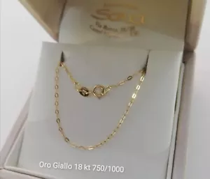 Collana girocollo Ovalino cm 50 in oro giallo 750 18 kt GRAMMI 0.83 nuova - Foto 1 di 12
