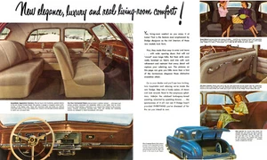 1949 Dodge interior views Showroom Wall Illustration 11 x 19 Giclee print - Picture 1 of 1