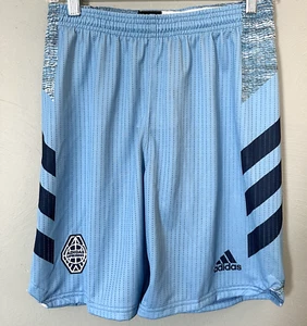 Adidas Basketball Shorts Blue Elastic Waist Uprising 3 Stripes Youth Large NEW!! - Picture 1 of 7