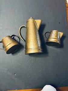 Gregorian Signed Hammered Metal Kettle Set - Picture 1 of 22