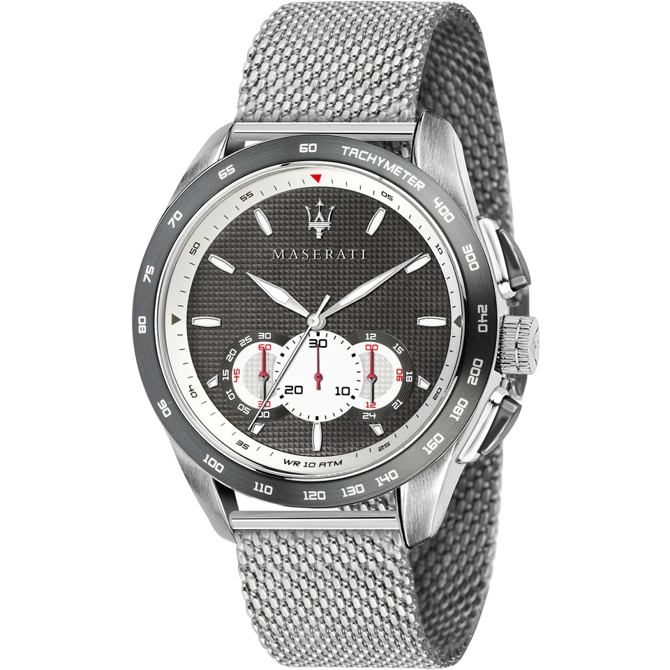 Orologio Uomo MASERATI TRAGUARDO R8873612008 Chrono Acciaio Mesh Grigio - Immagine 1 di 1