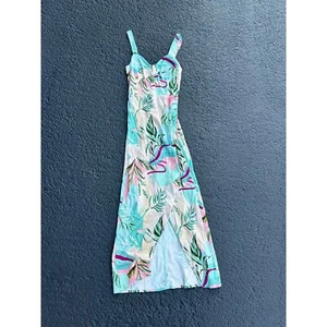 NWT Women’s Size XS Shore Brand Pink Tropical Barcelona Wrap Tank Dress - Picture 1 of 6