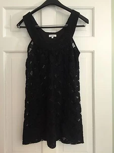 SHOSHANNA BLACK LACE SWIMSUIT COVERUP/tunic. Size P - Picture 1 of 3