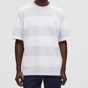 Lululemon Heavyweight Cotton Jersey T-Shirt Stripe XL New - Picture 1 of 8