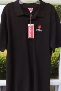 Kenzo Paris Boke Flower Crest Polo Shirt Mens Organic Cotton Black Large NWT NEW - Picture 1 of 16
