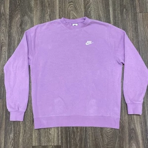 Nike Purple Crewneck Sweatshirt, Size Medium Unisex Pre-Owned - FAST FREE SHIP - Picture 1 of 9