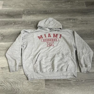 NCAA Miami (Ohio) University RedHawks Gray Sweatshirt Adult Medium - Picture 1 of 5