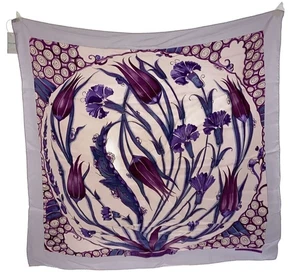 Hermes Ceramique Ottomane Flower Carre 90 Seidentuch Lila Etikett Ohne Karton Gebraucht. - Bild 1 von 9