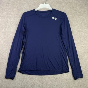 Stio Performance Top Womens Medium Blue Long Sleeve Base Layer Nylon Stretch - Picture 1 of 8