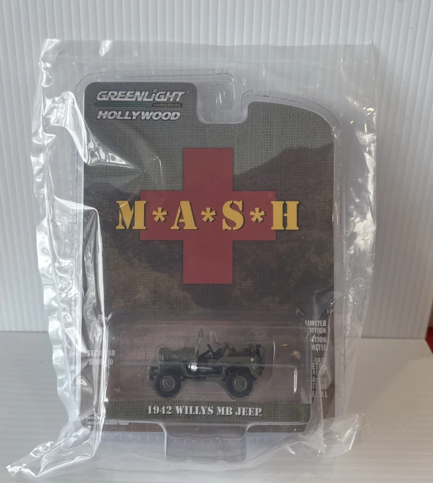 Greenlight Hollywood Mash 1942 Willys MB JEEP coche de película verde del ejército serie 1:64 30 Foto 1 de 1