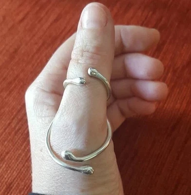 Anillo de plata 925 con férula para pulgar MCP, MCP anillo de joyería de hiperextensión todos los tamaños AK528 Foto 1 de 4