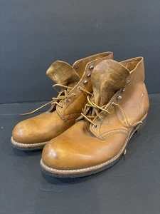 Vintage Red Wing USA Leather Work Boots Plain Toe Comfort Cushion 10.5 - Picture 1 of 14
