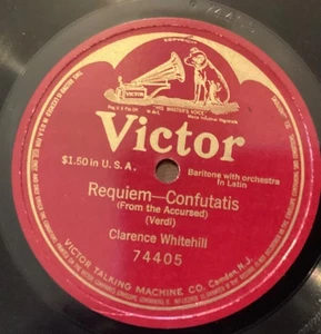 Clarence Whitehill – 78 rpm 74405: VERDI Requiem-Confutatis; E cond - Picture 1 of 3
