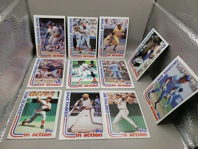 1982 Topps jugadores de béisbol de la corte en acción lote de 11 cartas casi como nuevo  Foto 1 de 4