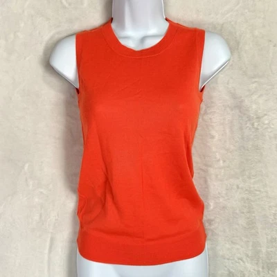 NEW J.Crew Collection Italian Cashmere Jackie Sweater Shell Size XXS Orange Vest - Image 1 of 4