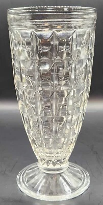 Vintage Malt / Soda Fountain Glass 7in tall Flawed see photos. - Image 1 of 4