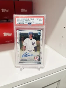 2020 Jasson Dominguez PSA 9 1st Bowman First Chrome Prospects Auto Card CPA-JDO - Picture 1 of 7