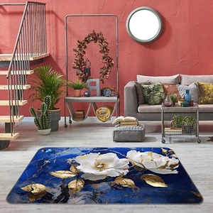 3D White Petals Texture K087 Non Slip Rug Mat Elegant Photo Carpet Panda - Picture 1 of 5