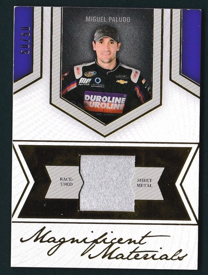 2013 PRESS PASS MIGUEL PALUDO MAGNIFICENT MATERIALS R/U SHEET METAL #50/50  1/1 - Image 1 of 1